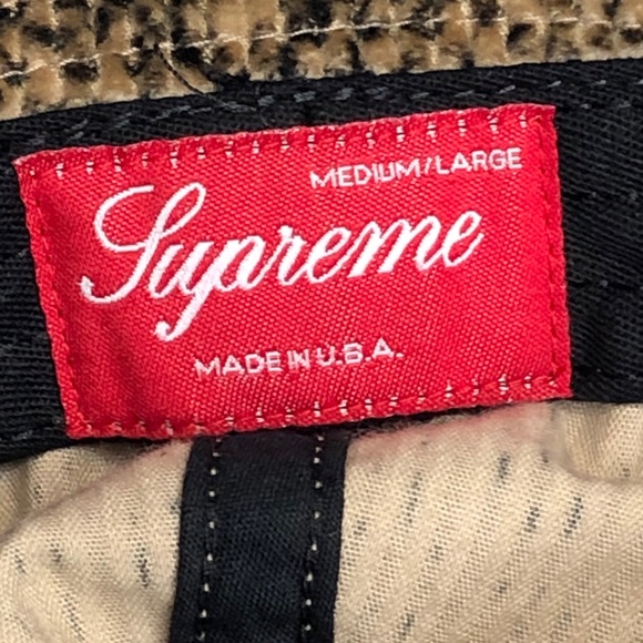 Supreme Snakeskin Corduroy Bell Hat Mens M/L Size Brown Cap - Picture 4 of 6